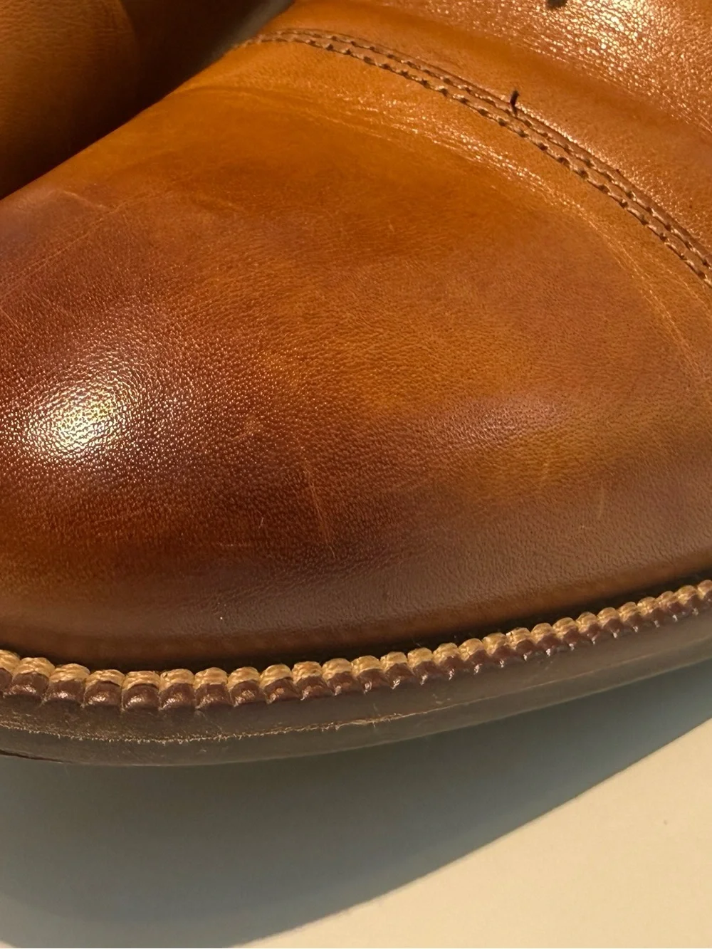 Cole Haan Men's British Tan Leather Cap Toe Oxford Dress Shoes Size C24120